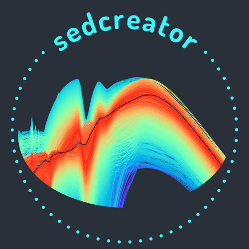 A logo showing the word 'sedcreator' at the top of the circle, with a multicolored SED inside the circle